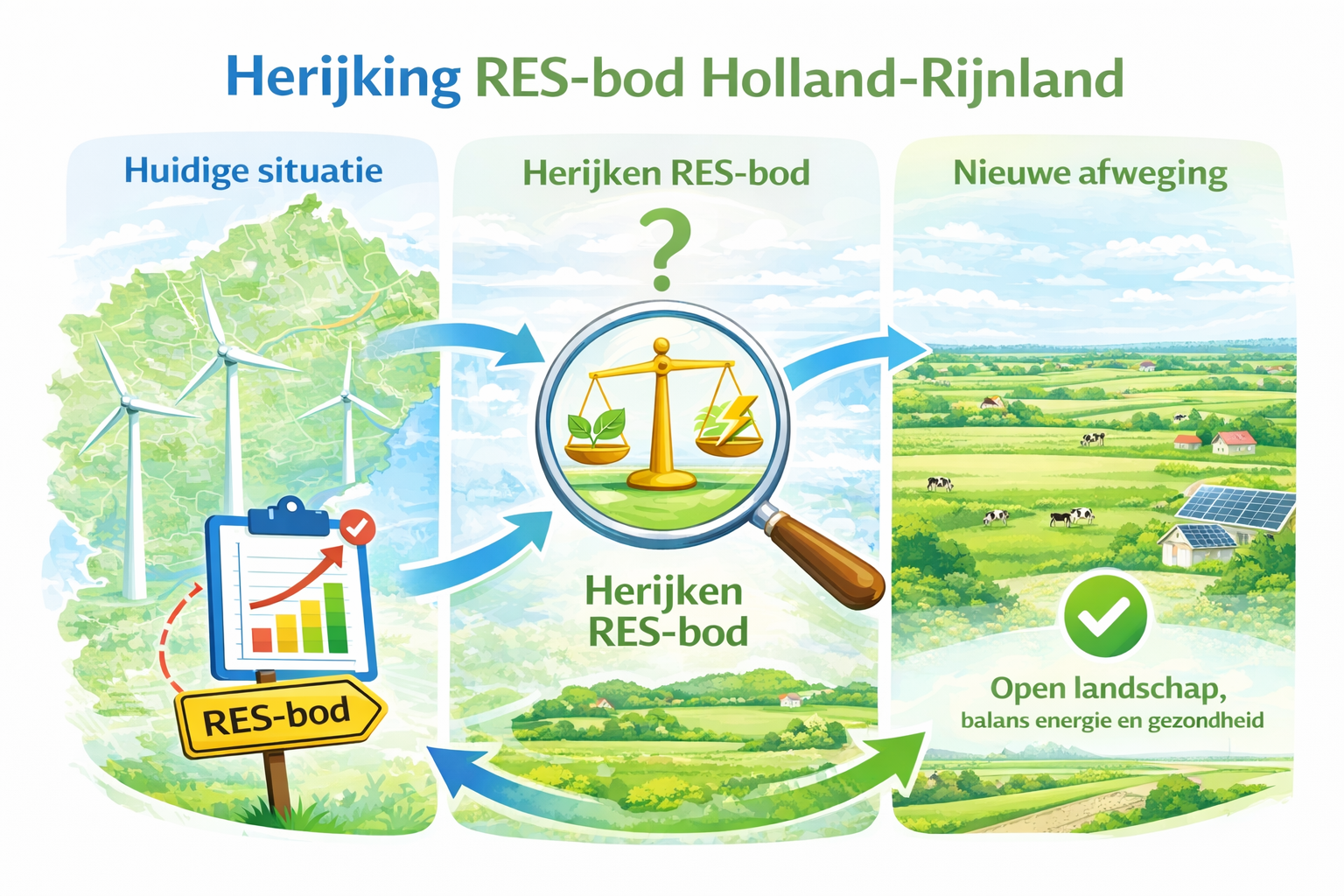 Herijking van het RES-bod Holland-Rijnland en de impact op het Groene Hart